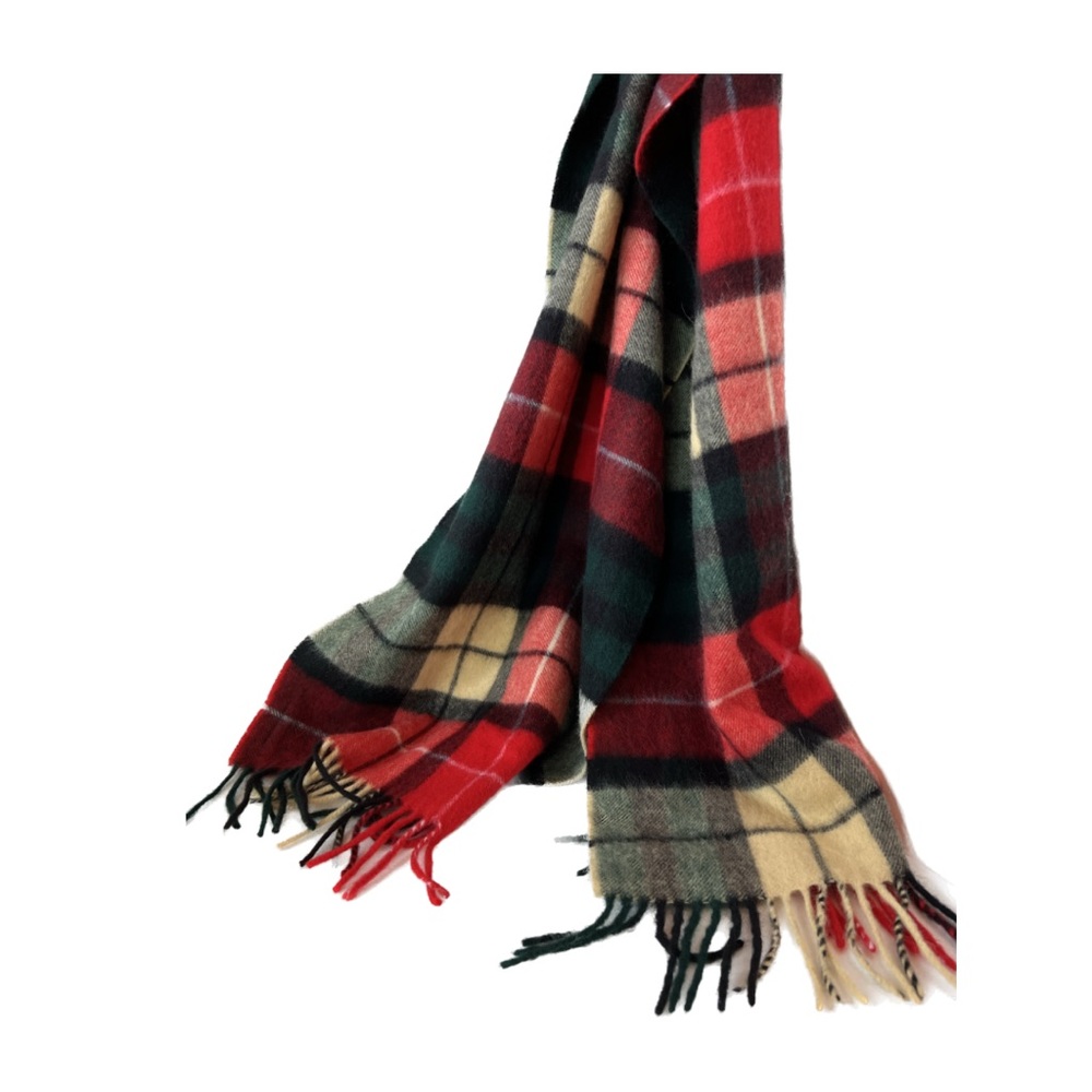 Vintage Bloomingdale’s angora plaid scarf